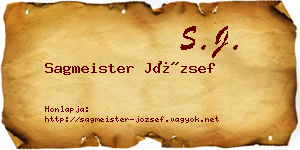 Sagmeister József névjegykártya